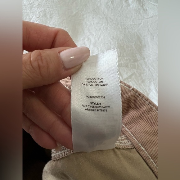 Tna | Women’s SZ 6 | Cargo Pant Organic Cotton Twill | Cropped Raw Hem High Rise - Picture 4 of 11